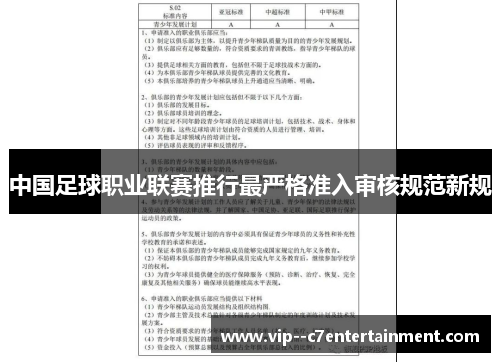 中国足球职业联赛推行最严格准入审核规范新规